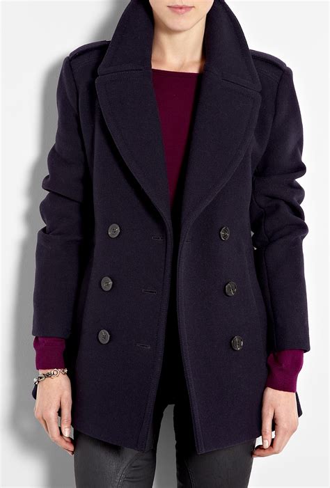 burberry brit military peacoat womens|burberry ladies car coats.